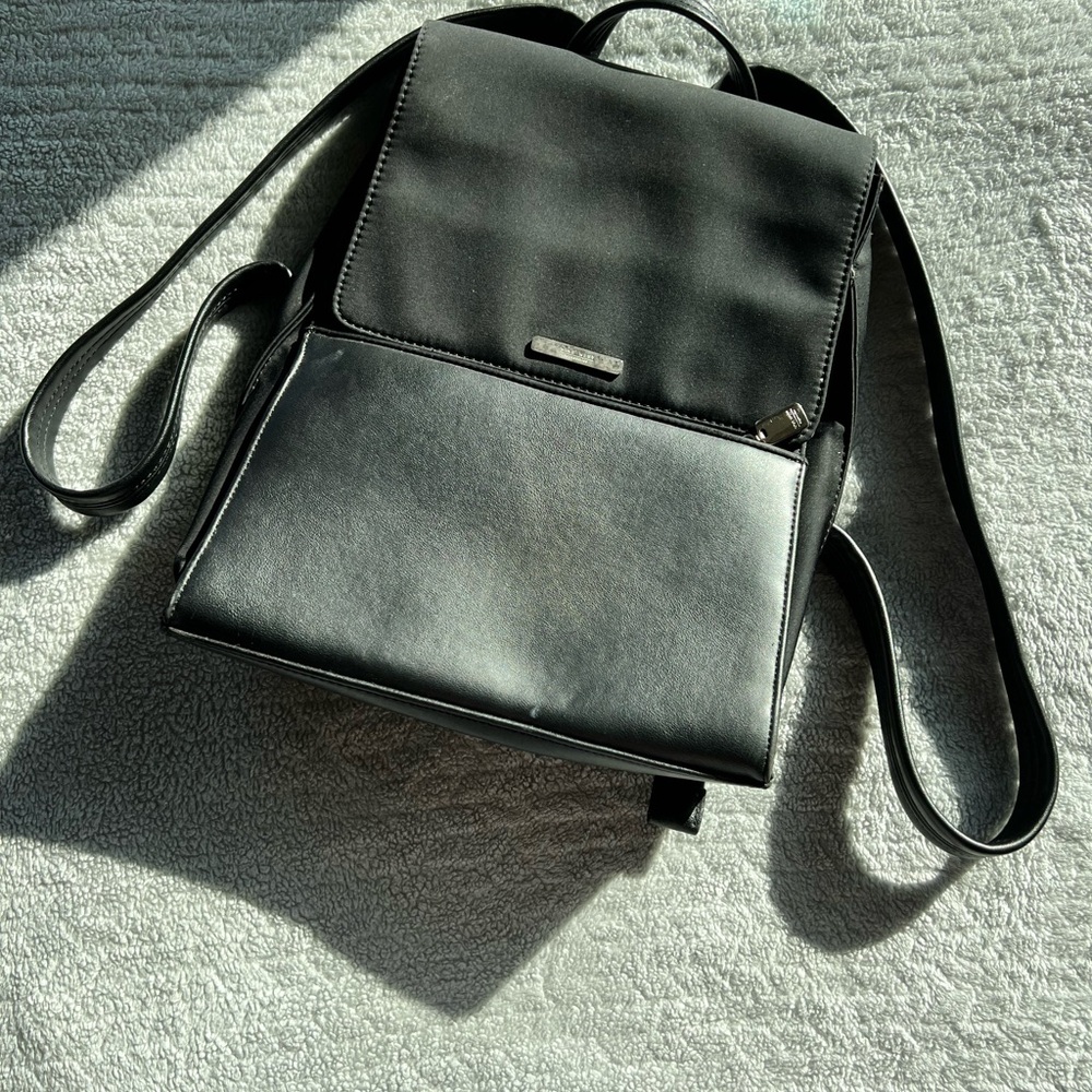 Nine West • Black Leather Backpack